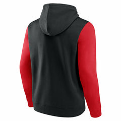 Toronto Raptors Logo Athletic Outline Colorblock Pullover Hoodie On Sale