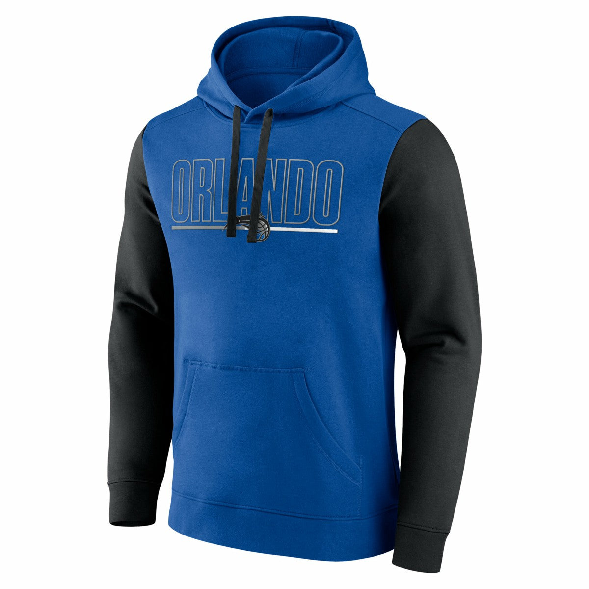 Orlando Magic Logo Athletic Outline Colorblock Pullover Hoodie For Sale