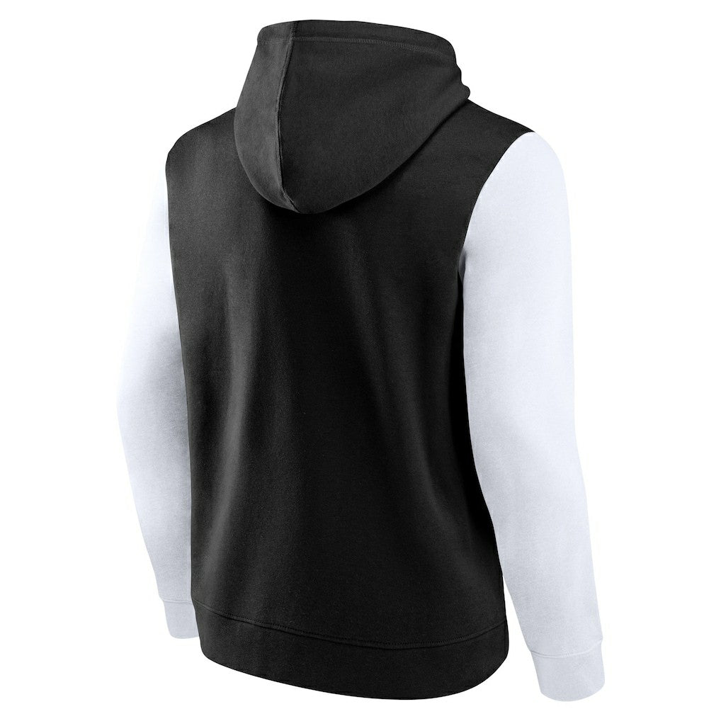 Brooklyn Nets Logo Athletic Outline Colorblock Pullover Hoodie Discount