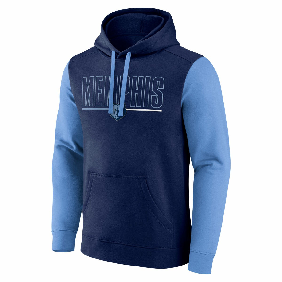 Memphis Grizzlies Logo Athletic Outline Colorblock Pullover Hoodie Online