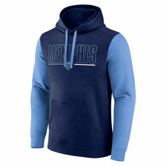 Memphis Grizzlies Logo Athletic Outline Colorblock Pullover Hoodie Online