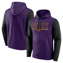 Phoenix Suns Logo Athletic Outline Colorblock Pullover Hoodie sale On Sale