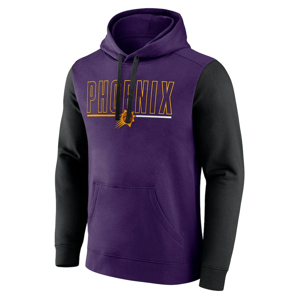 Phoenix Suns Logo Athletic Outline Colorblock Pullover Hoodie sale On Sale