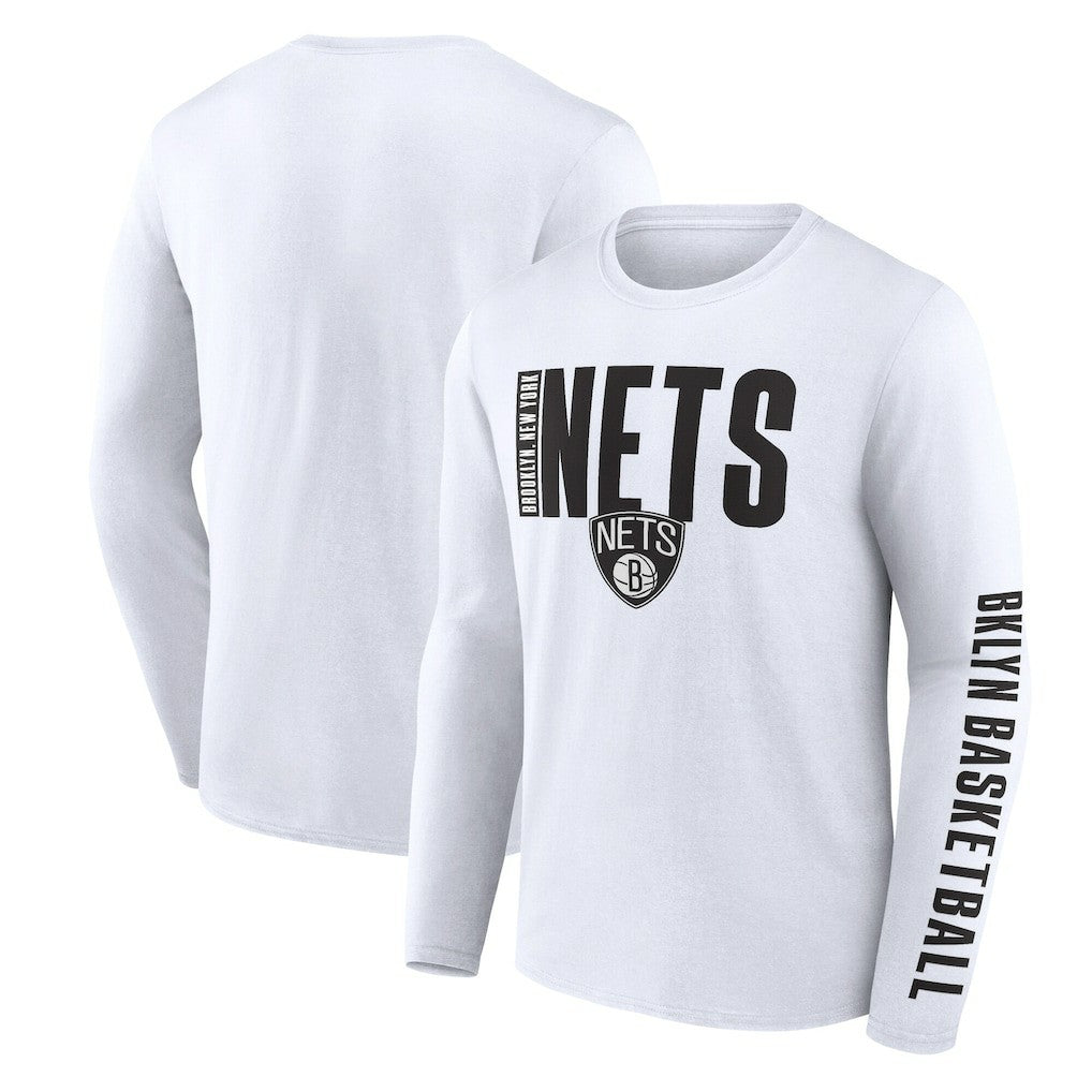 Brooklyn Nets Logo Athletic Vision Long Sleeve T-Shirt Discount