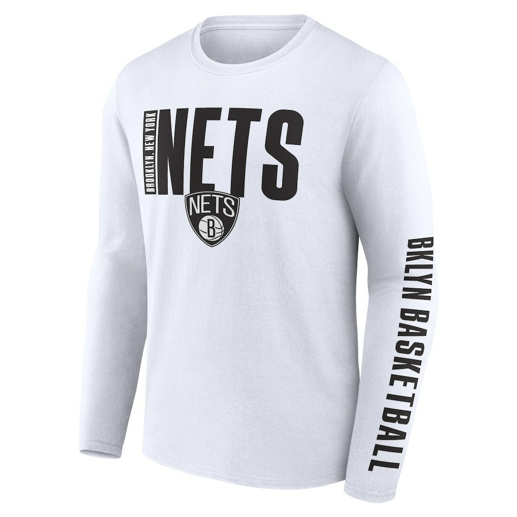 Brooklyn Nets Logo Athletic Vision Long Sleeve T-Shirt Discount