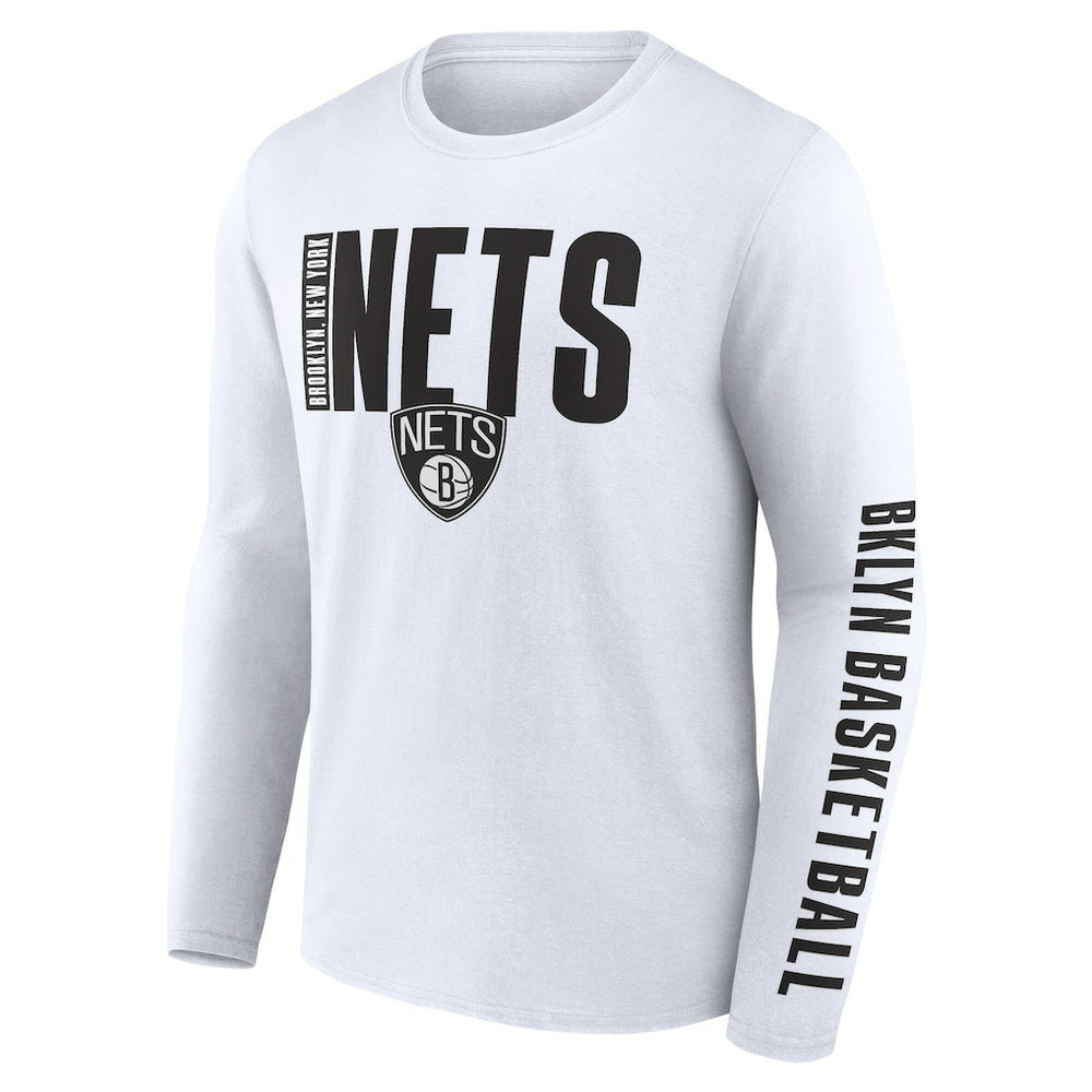 Brooklyn Nets Logo Athletic Vision Long Sleeve T-Shirt Discount