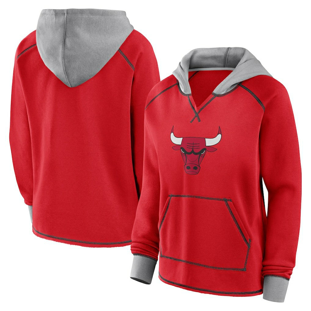 Chicago Bulls Logo Athletic Women's Boom Pullover Hoodie Online