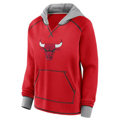 Chicago Bulls Logo Athletic Women's Boom Pullover Hoodie Online