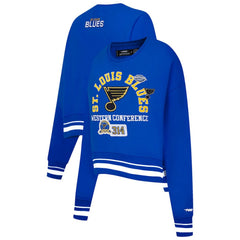 St. Louis Blues Pro Standard Women's Area Code Cropped Pullover Sweatshirt For Sale