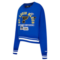 St. Louis Blues Pro Standard Women's Area Code Cropped Pullover Sweatshirt For Sale