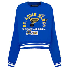 St. Louis Blues Pro Standard Women's Area Code Cropped Pullover Sweatshirt For Sale