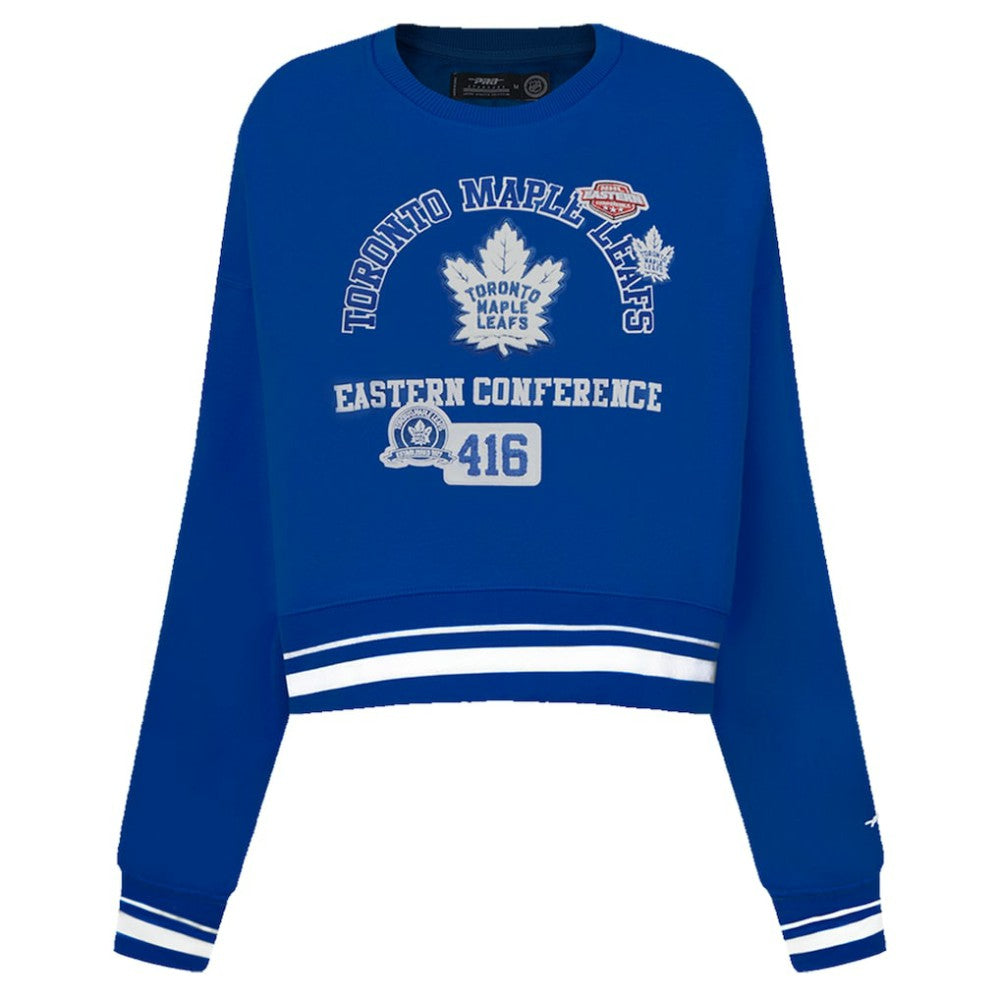 Toronto Maple Leafs Pro Standard Women's Area Code Cropped Pullover Sweatshirt For Sale
