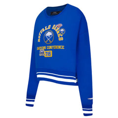 Buffalo Sabres Pro Standard Women's Area Code Cropped Pullover Sweatshirt On Sale