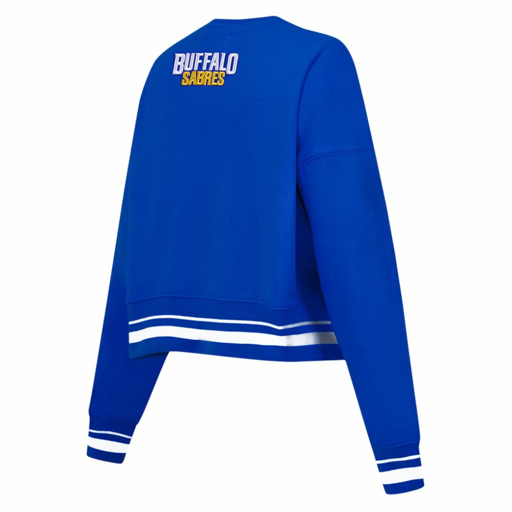 Buffalo Sabres Pro Standard Women's Area Code Cropped Pullover Sweatshirt On Sale