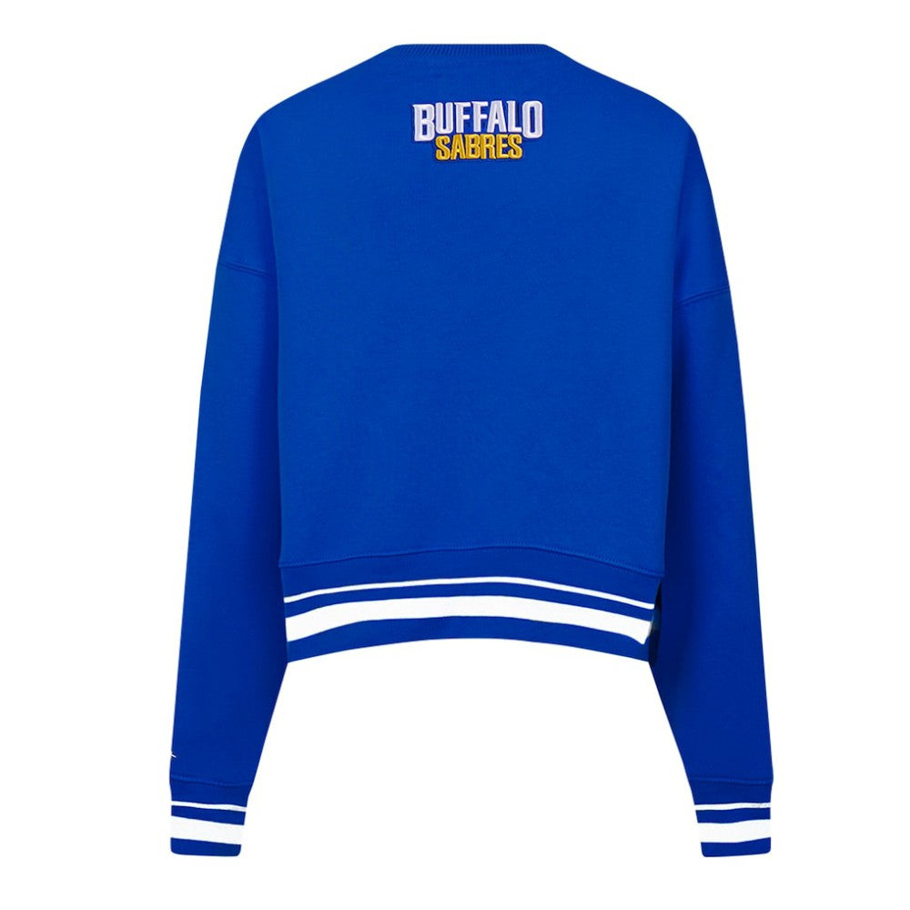 Buffalo Sabres Pro Standard Women's Area Code Cropped Pullover Sweatshirt On Sale
