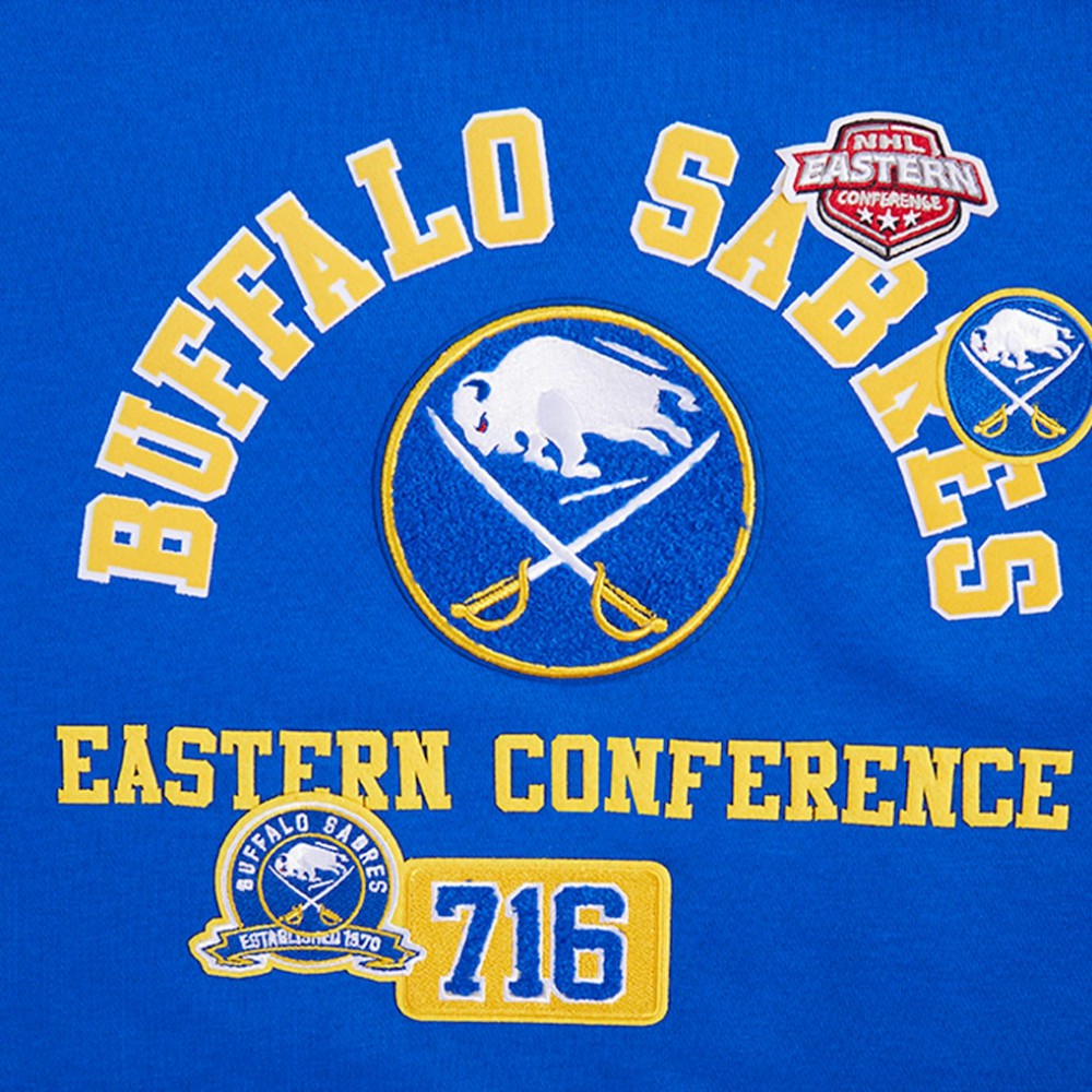 Buffalo Sabres Pro Standard Women's Area Code Cropped Pullover Sweatshirt On Sale