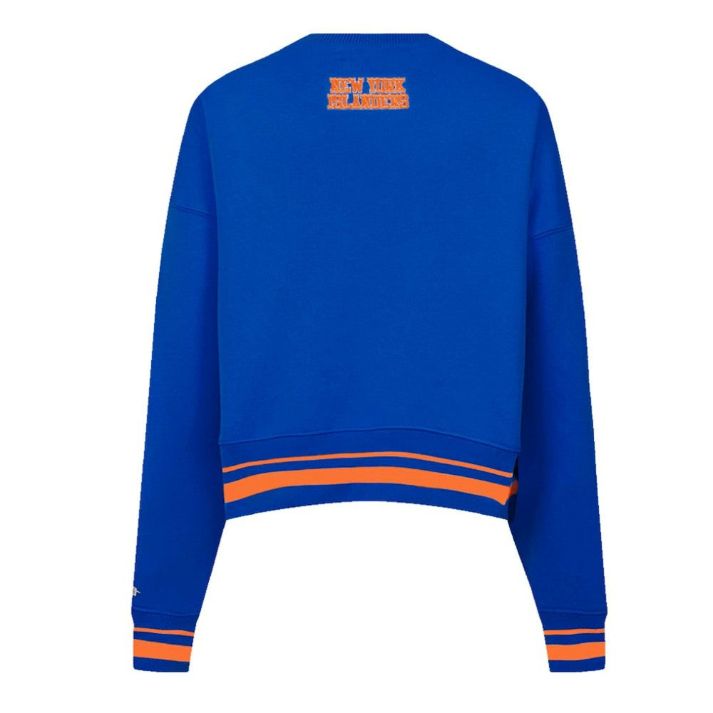 New York Islanders Pro Standard Women's Area Code Cropped Pullover Sweatshirt Online