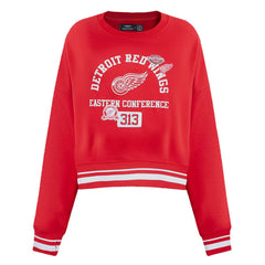 Detroit Red Wings Pro Standard Women's Area Code Cropped Pullover Sweatshirt On Sale