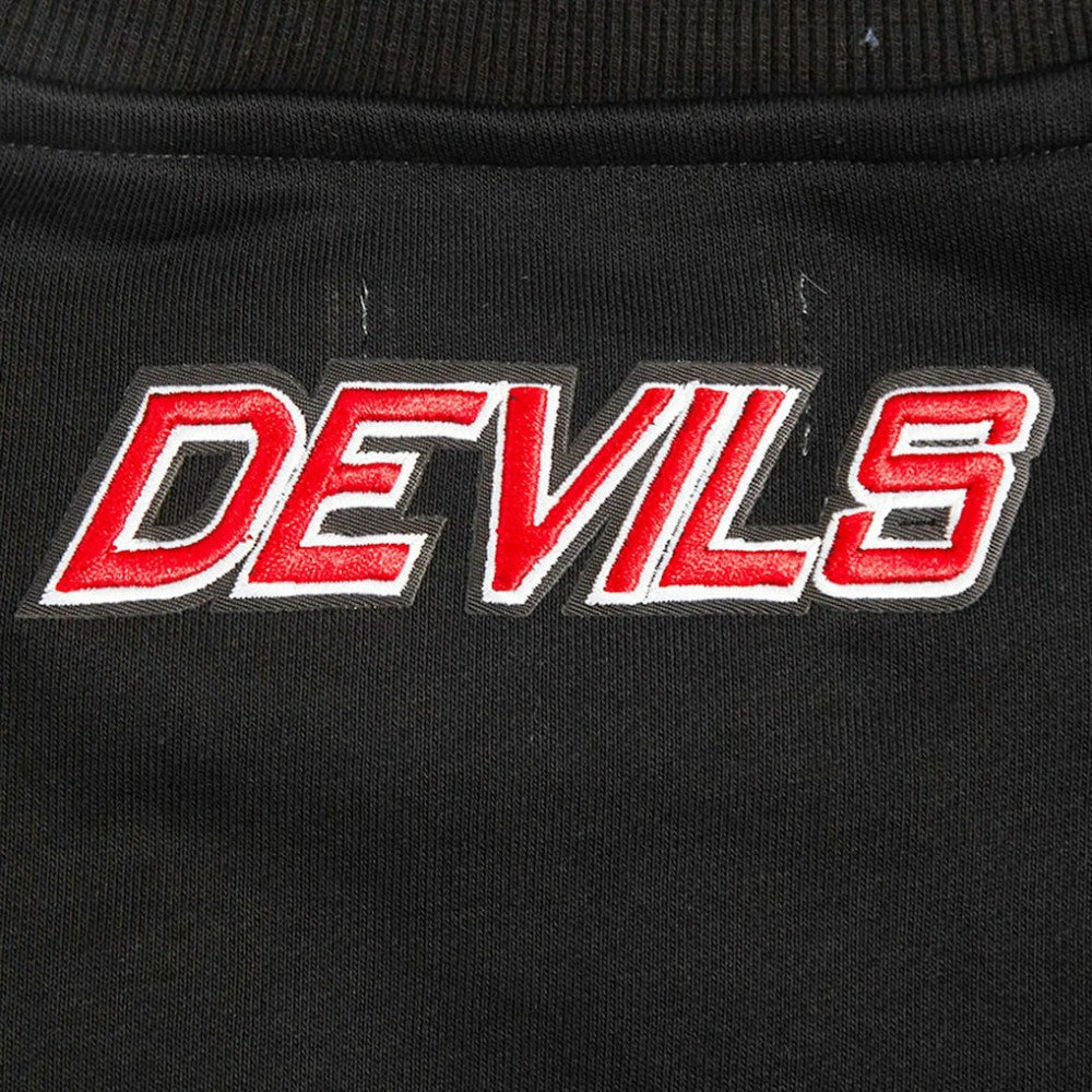 New Jersey Devils Pro Standard Women's Area Code Cropped Pullover Sweatshirt Outlet