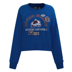 Colorado Avalanche Pro Standard Women's Area Code Cropped Pullover Sweatshirt Sale