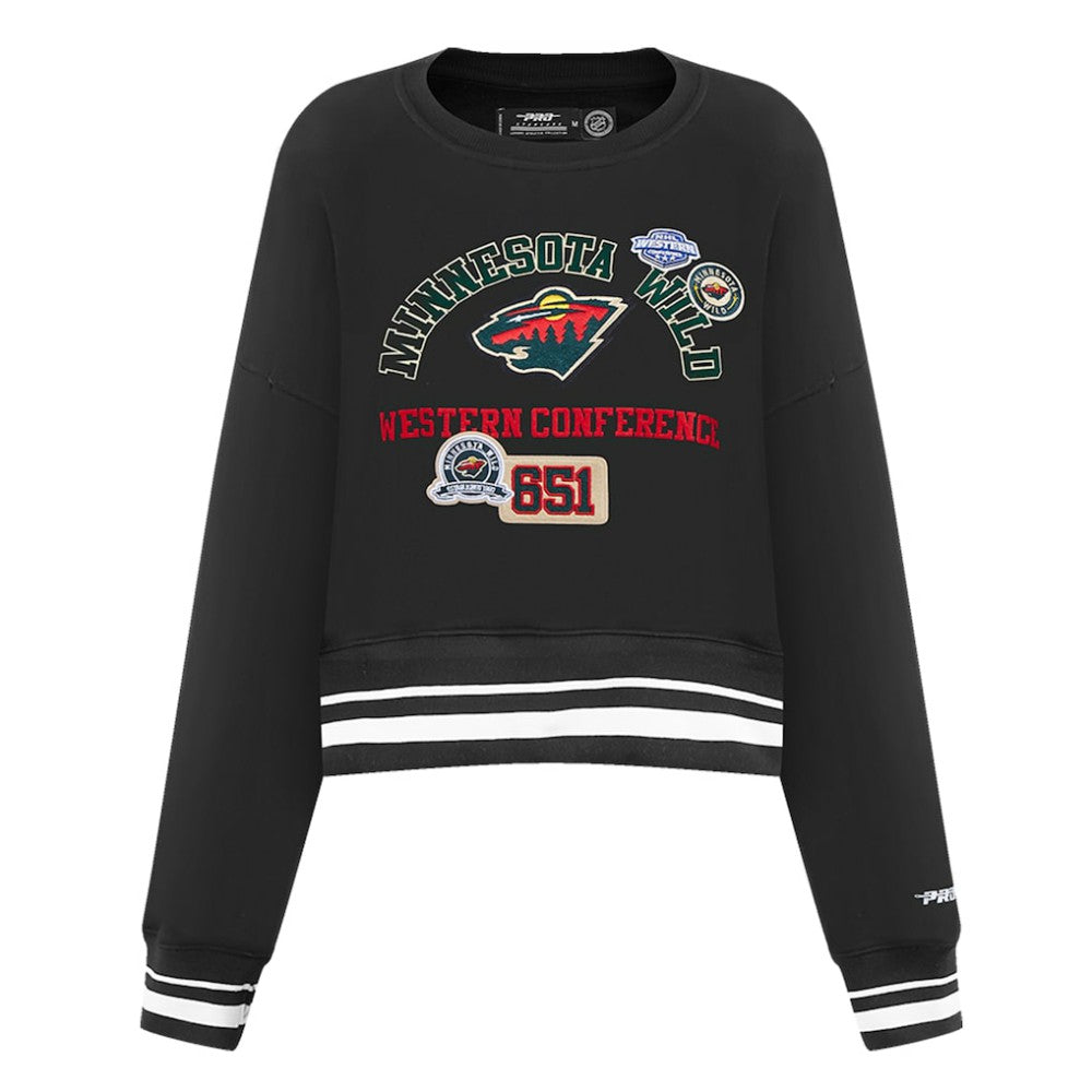 Minnesota Wild Pro Standard Women's Area Code Cropped Pullover Sweatshirt Online