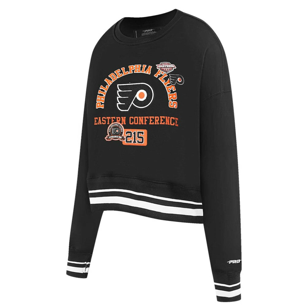Philadelphia Flyers Pro Standard Women's Area Code Cropped Pullover Sweatshirt Online