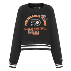 Philadelphia Flyers Pro Standard Women's Area Code Cropped Pullover Sweatshirt Online
