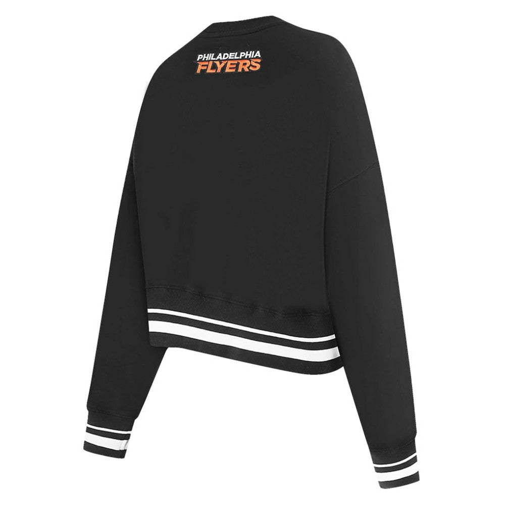 Philadelphia Flyers Pro Standard Women's Area Code Cropped Pullover Sweatshirt Online