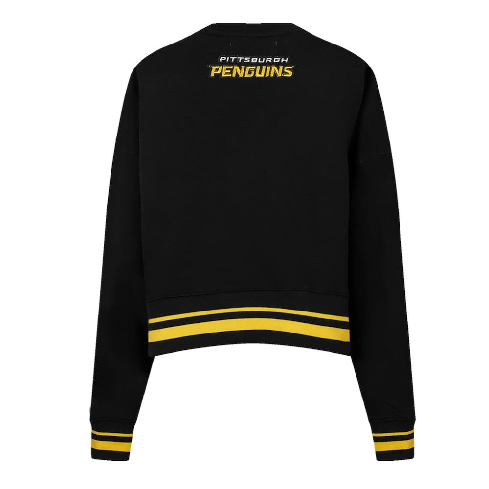 Pittsburgh Penguins Pro Standard Women's Area Code Cropped Pullover Sweatshirt For Sale