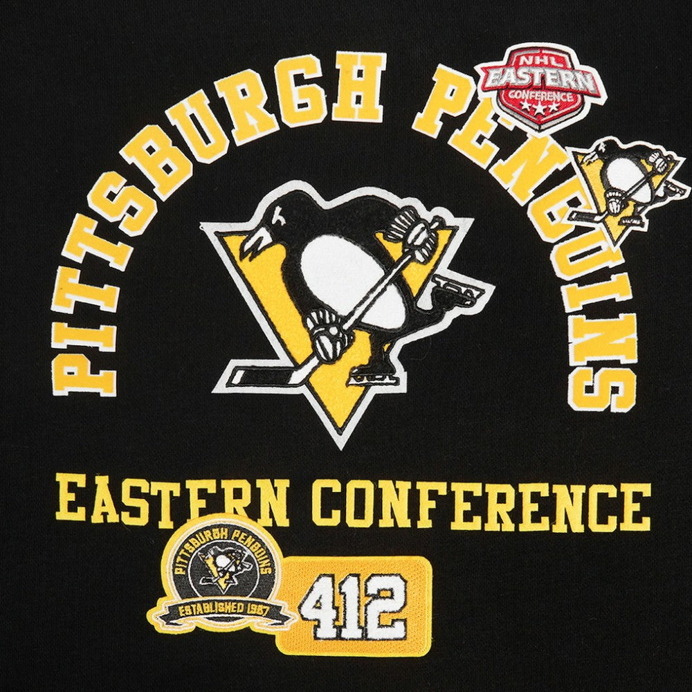 Pittsburgh Penguins Pro Standard Women's Area Code Cropped Pullover Sweatshirt For Sale