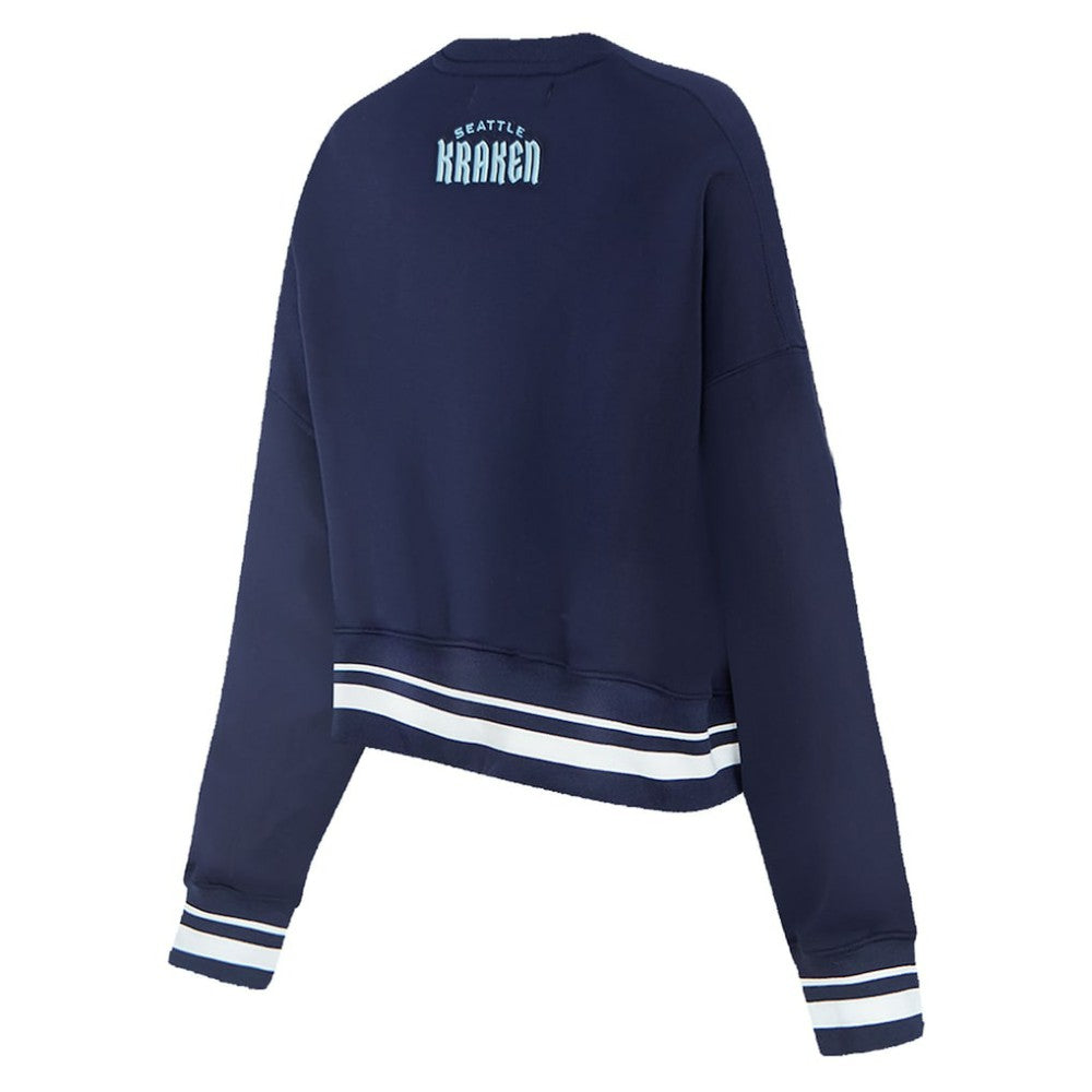 Seattle Kraken Pro Standard Women's Area Code Cropped Pullover Sweatshirt Outlet
