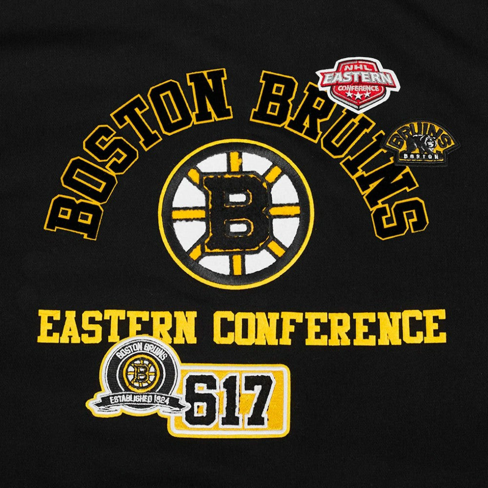 Boston Bruins Pro Standard Women's Area Code Cropped Pullover Sweatshirt Outlet