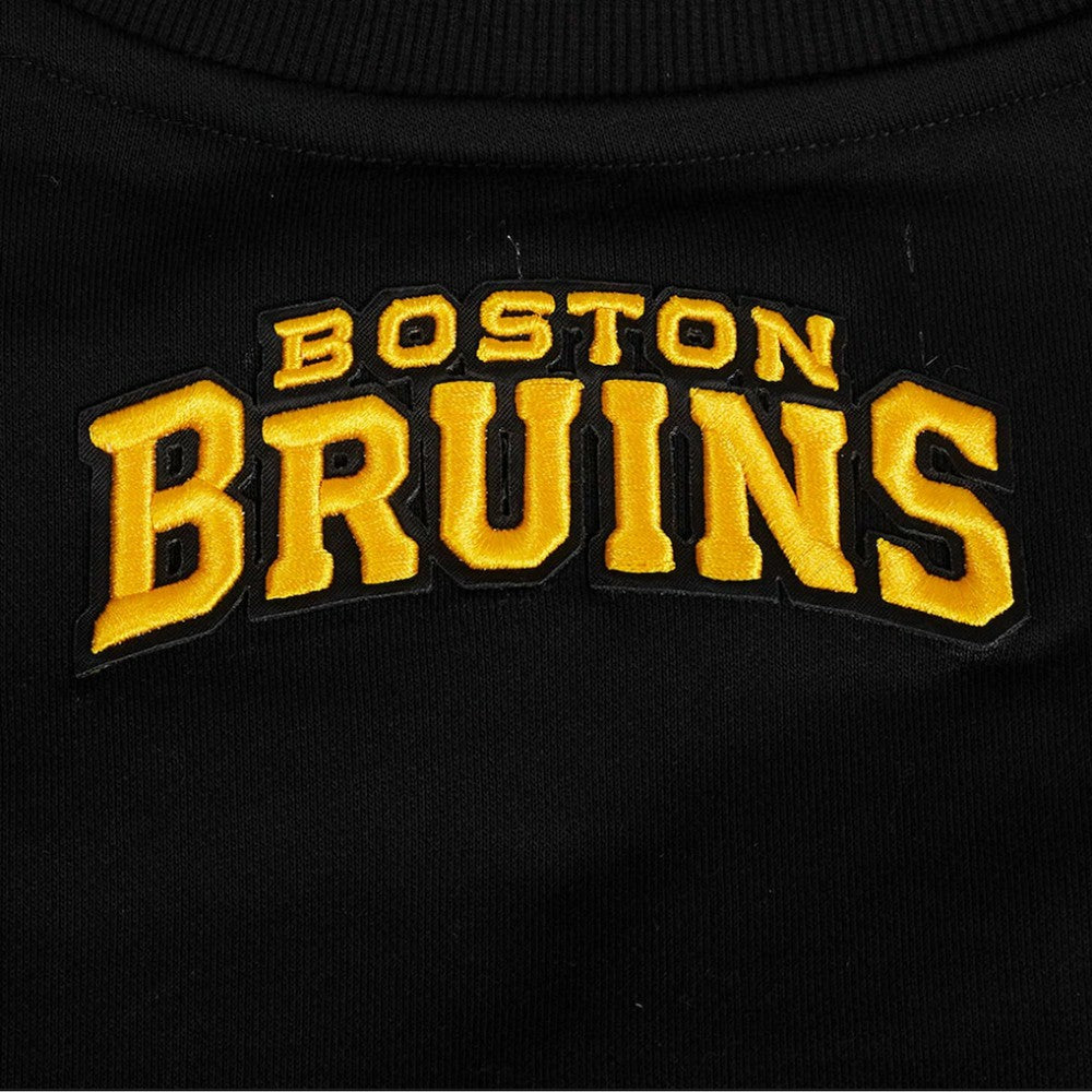 Boston Bruins Pro Standard Women's Area Code Cropped Pullover Sweatshirt Outlet