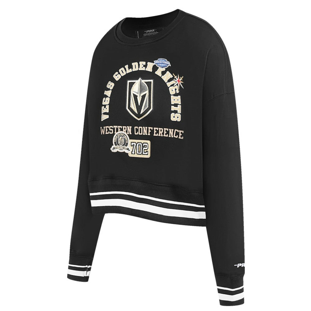 Vegas Golden Knights Pro Standard Women's Area Code Cropped Pullover Sweatshirt For Sale