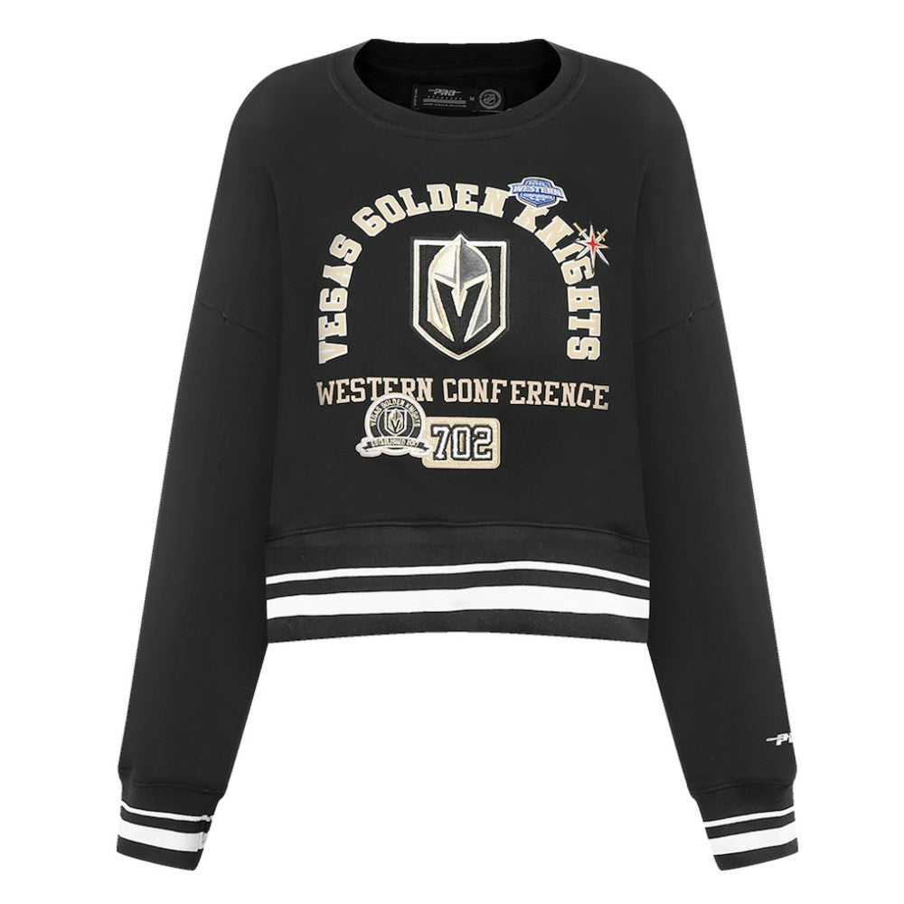 Vegas Golden Knights Pro Standard Women's Area Code Cropped Pullover Sweatshirt For Sale