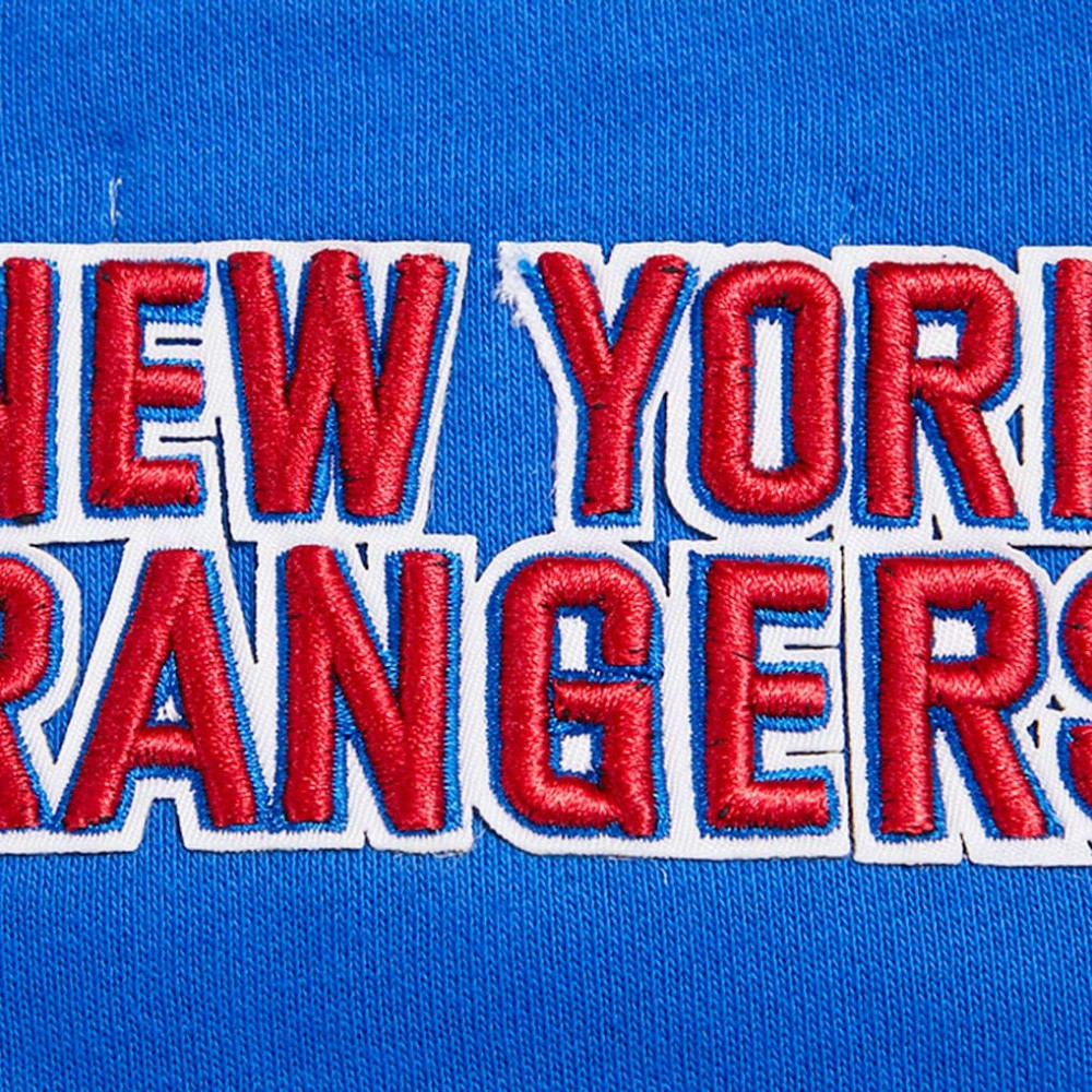 New York Rangers Pro Standard Women's Area Code Cropped Pullover Sweatshirt Outlet