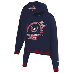 Washington Capitals Pro Standard Women's Area Code Cropped Pullover Sweatshirt For Sale