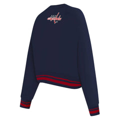 Washington Capitals Pro Standard Women's Area Code Cropped Pullover Sweatshirt For Sale