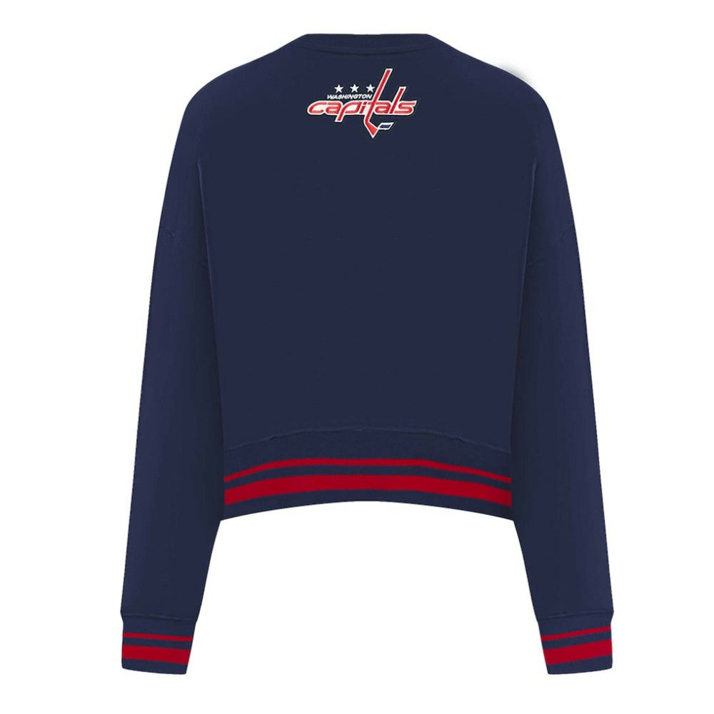 Washington Capitals Pro Standard Women's Area Code Cropped Pullover Sweatshirt For Sale