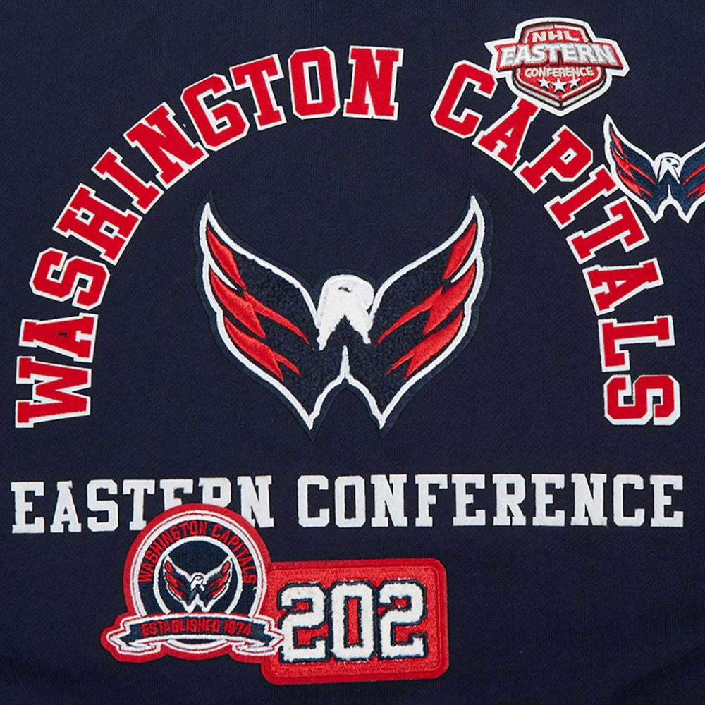 Washington Capitals Pro Standard Women's Area Code Cropped Pullover Sweatshirt For Sale