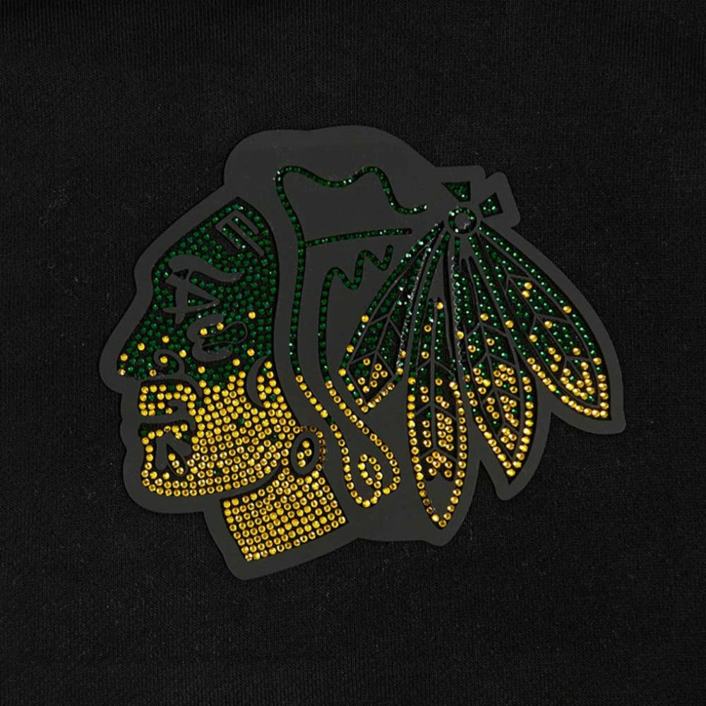 Chicago Blackhawks Pro Standard Women's Jewels Cropped Pullover Hoodie Discount