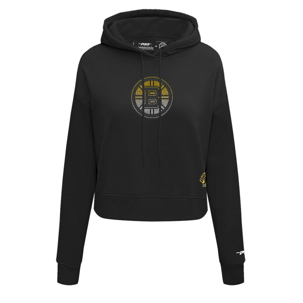 Boston Bruins Pro Standard Women's Jewels Cropped Pullover Hoodie Discount