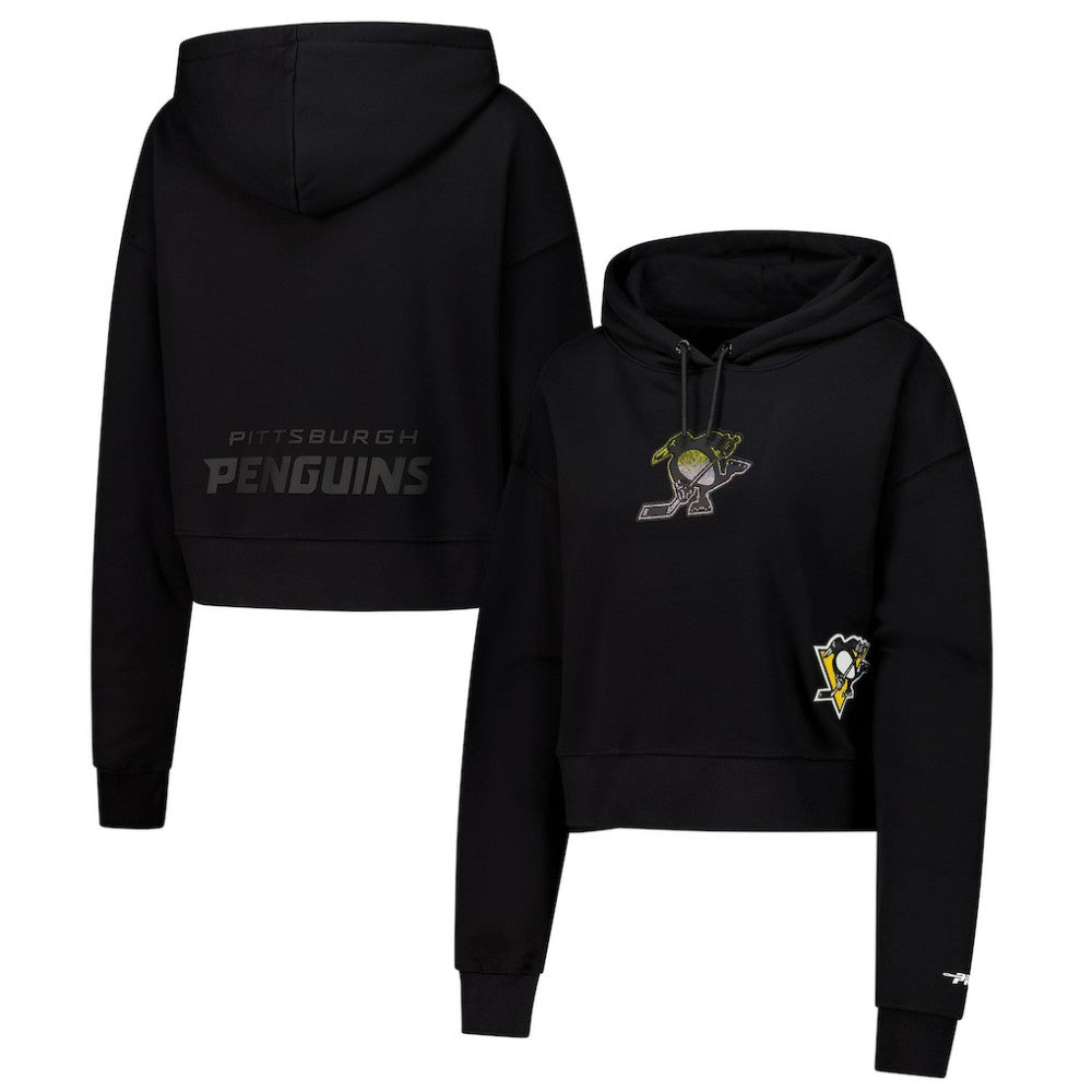Pittsburgh Penguins Pro Standard Women's Jewels Cropped Pullover Hoodie Outlet