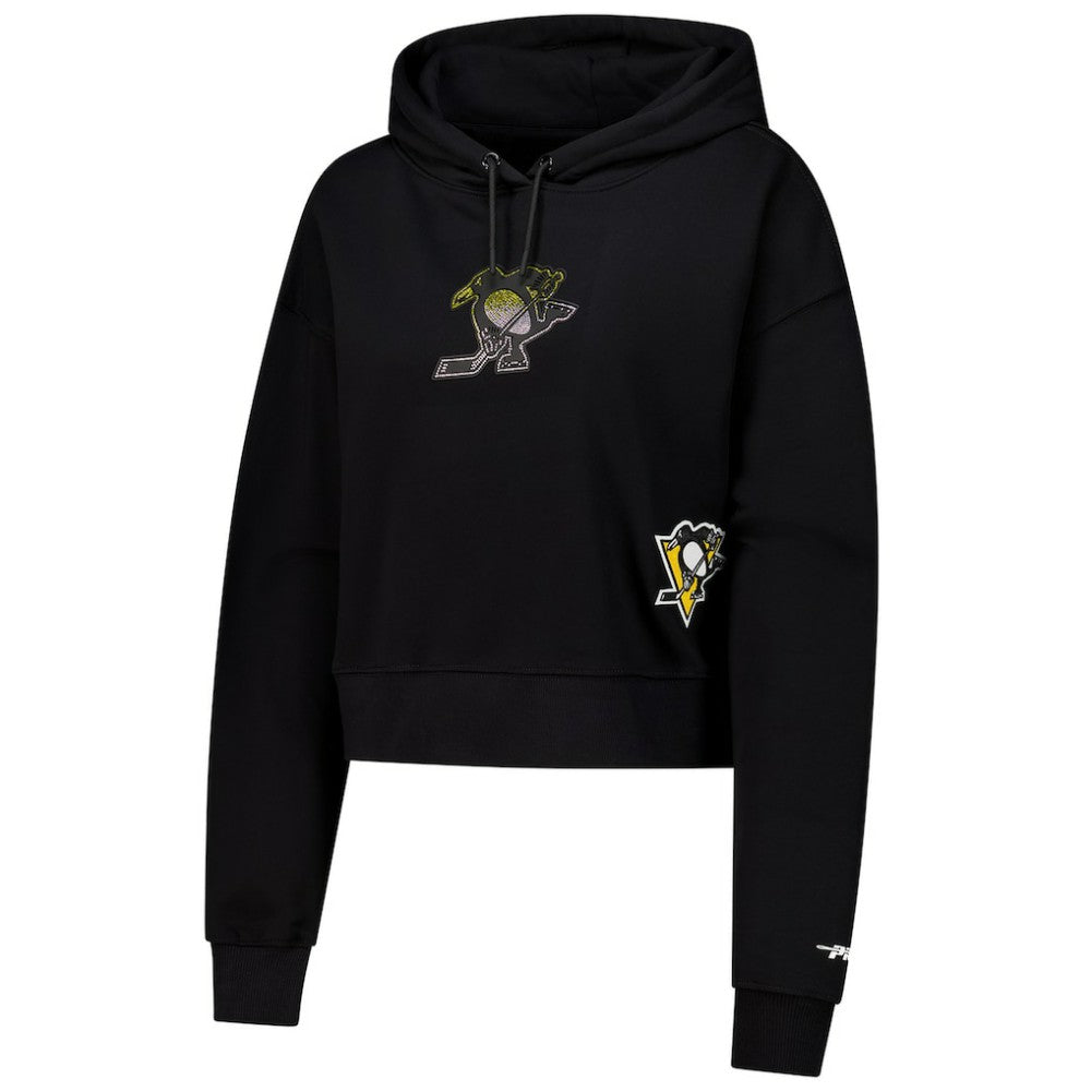 Pittsburgh Penguins Pro Standard Women's Jewels Cropped Pullover Hoodie Outlet