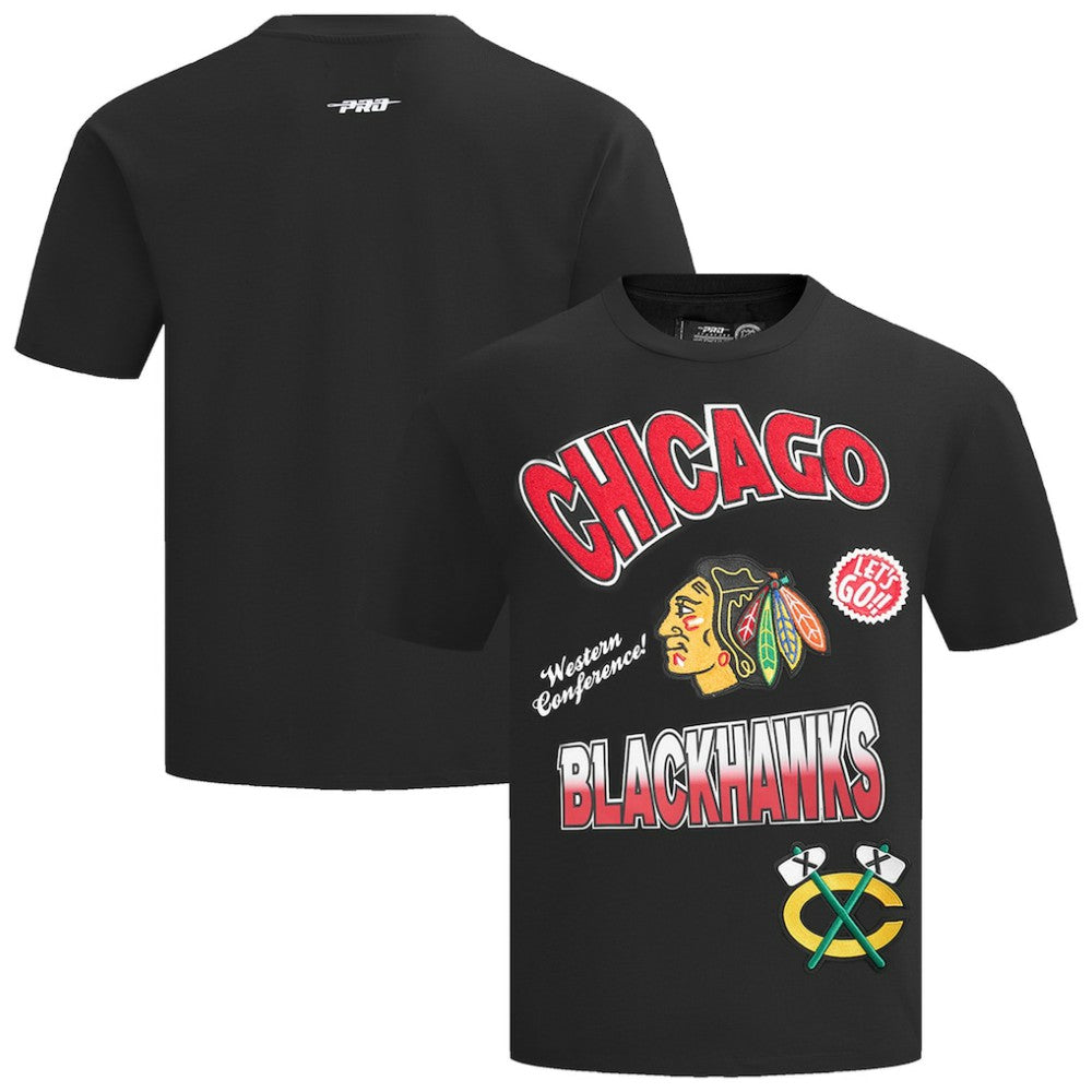Chicago Blackhawks Pro Standard Turn It Up Dropped Shoulder T-Shirt Online