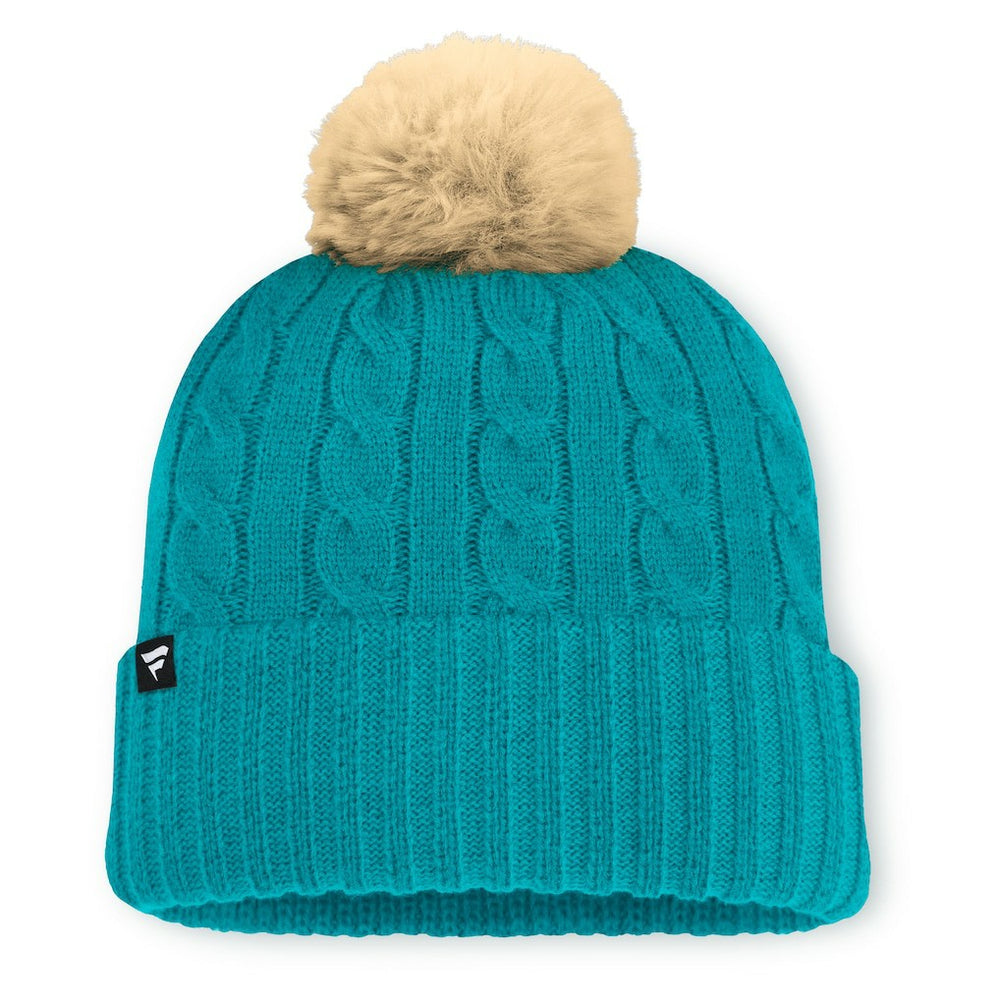 Miami Dolphins Fanatics Women's Cable Knit Cuffed Hat with Pom