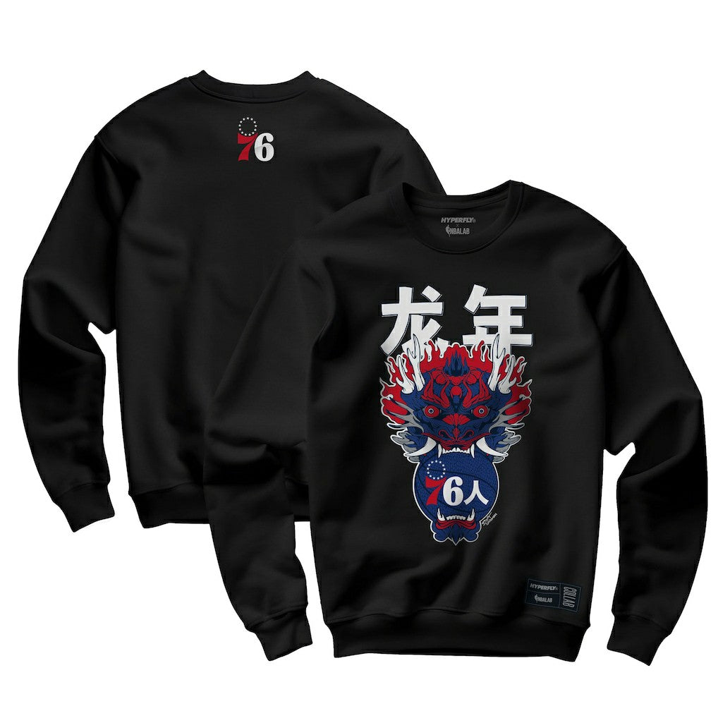 Philadelphia 76ers Hyperfly Unisex Year of the Dragon Lunar New Year Collection Pullover Sweatshirt New
