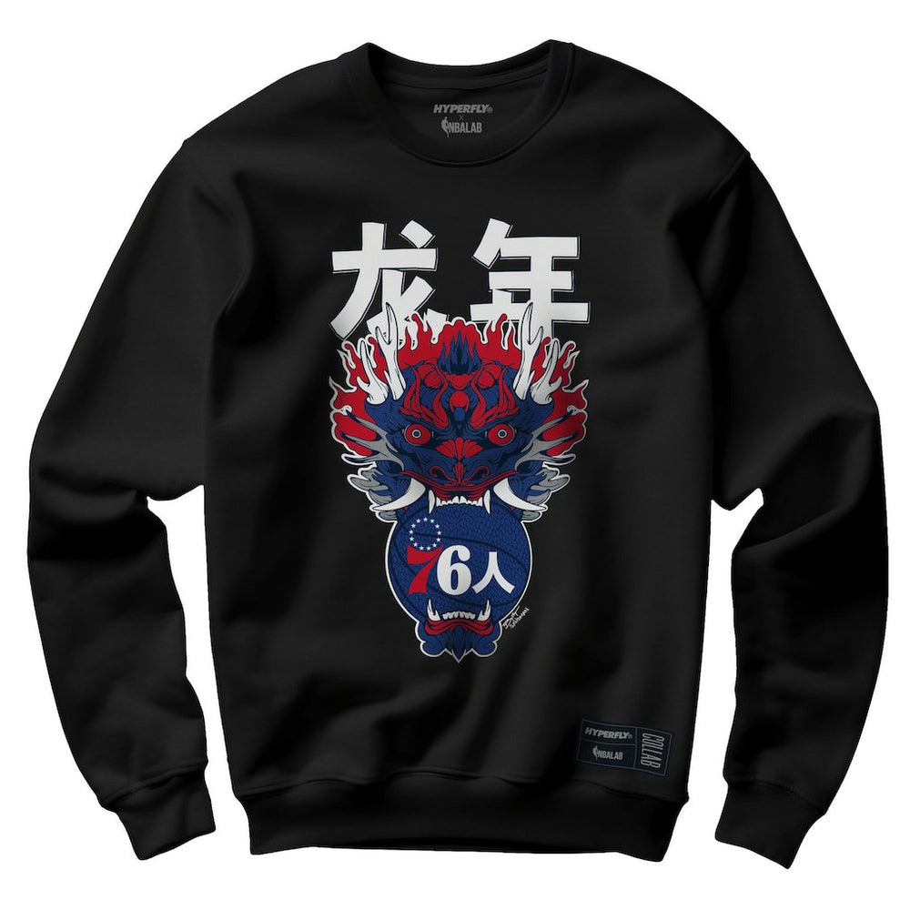 Philadelphia 76ers Hyperfly Unisex Year of the Dragon Lunar New Year Collection Pullover Sweatshirt New