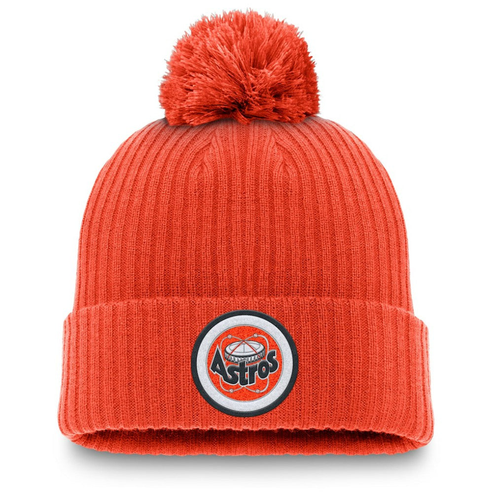 Houston Astros Nike Cooperstown Collection Patch Cuffed Knit Hat with Pom | MLB On Sale