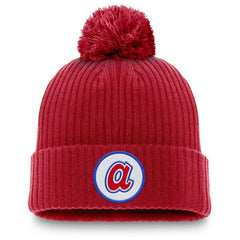 Atlanta Braves Nike Cooperstown Collection Patch Cuffed Knit Hat with Pom | MLB For sale